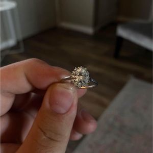 Olive Avenue moissanite engagement